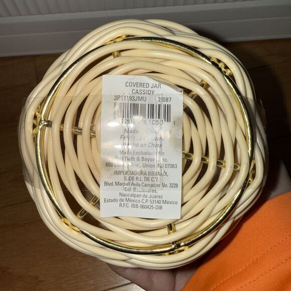 Wild Sage Cassidy Bamboo Covered Bathroom Jar - Picture 2 of 2